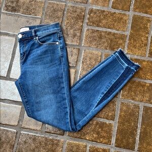 LOFT Outlet Midrise Raw Hem Modern Skinny Jean